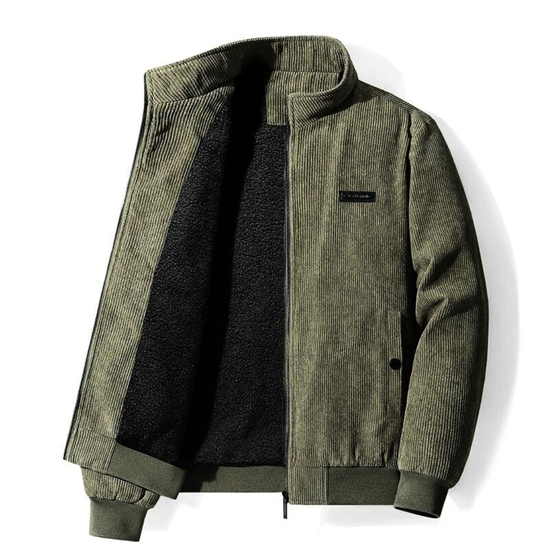 Weston™| Giacca in velluto a coste foderata in pile sherpa stile retrò