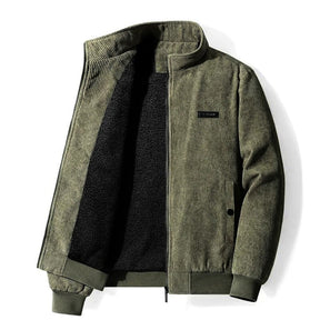 Weston™| Giacca in velluto a coste foderata in pile sherpa stile retrò
