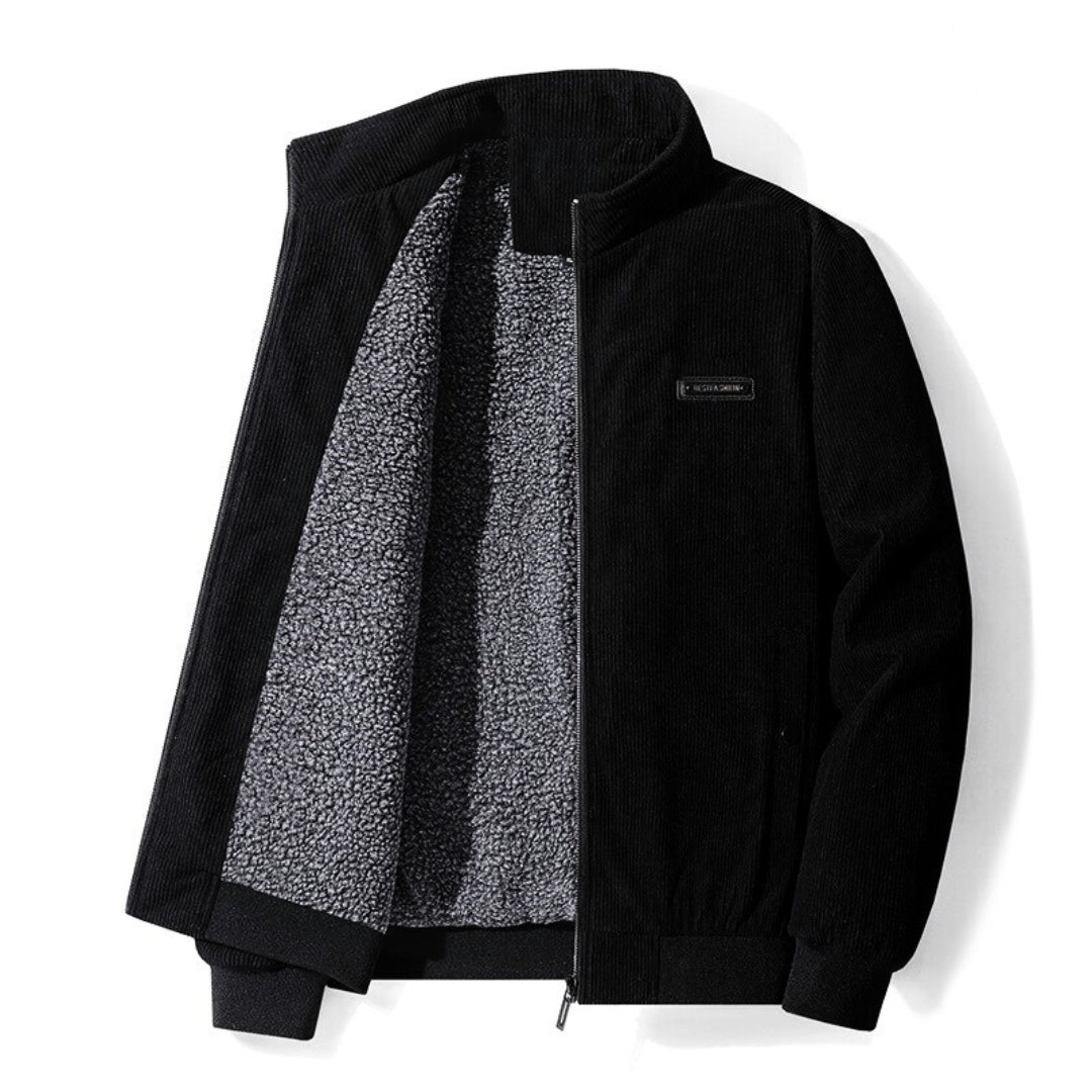 Weston™| Giacca in velluto a coste foderata in pile sherpa stile retrò